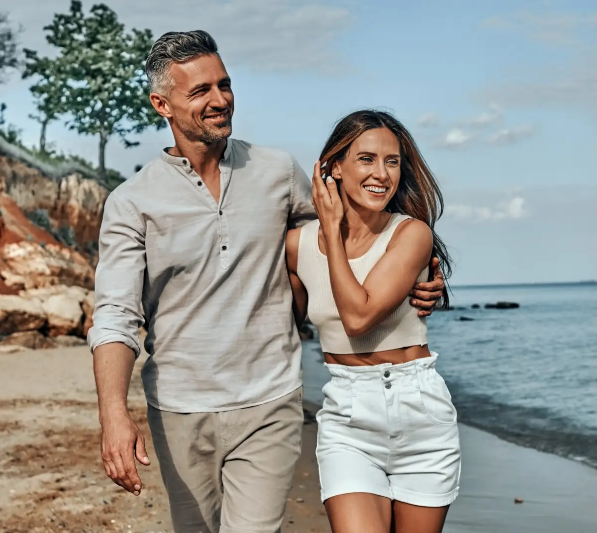 Couple representing bioidentical hormone replacement therapy